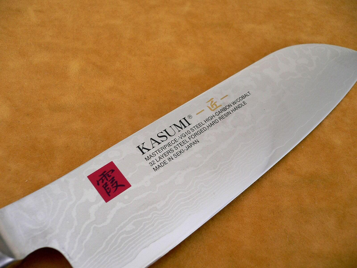 Couteau santoku japonais Kasumi Masterpiece damas haut de gamme 13cm