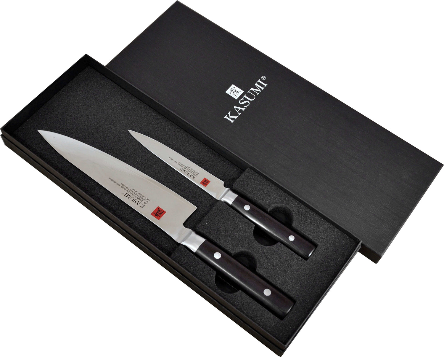 Coffret 2 couteaux japonais Kasumi Standard lames damas