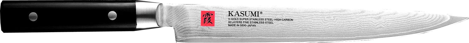 Couteau à découper japonais Kasumi Standard lame damas 24cm