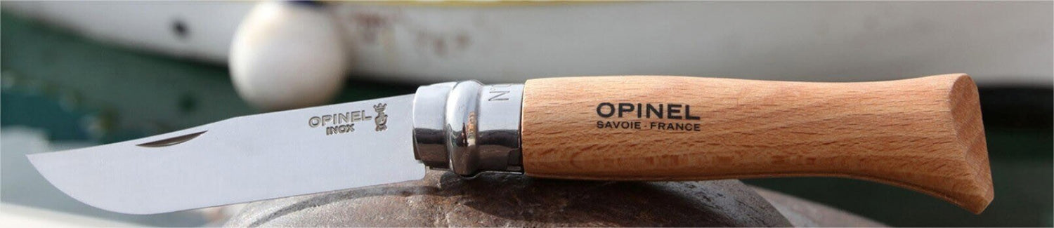 Couteau Opinel traditionnel n°10 lame 10cm virole tournante manche en hêtre