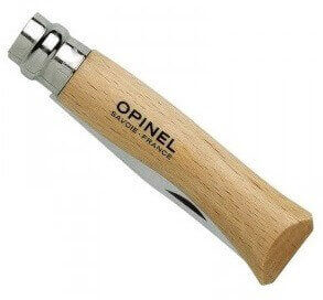 Couteau Opinel traditionnel n°10 lame 10cm virole tournante manche en hêtre