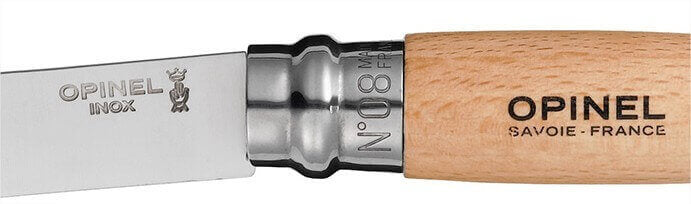 Couteau opinel traditionnel n°8 lame 8.5cm virole tournante manche en hêtre