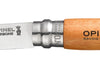 Couteau Opinel Tradition Carbone n°07 lame 8cm manche hêtre avec virole tournante