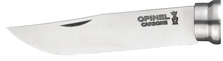 Couteau Opinel Tradition Carbone n°08 lame 8.5cm manche hêtre virole tournante