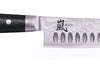 Couteau santoku japonais Yaxell RAN alvéolé 16.5cm damas 69 couches