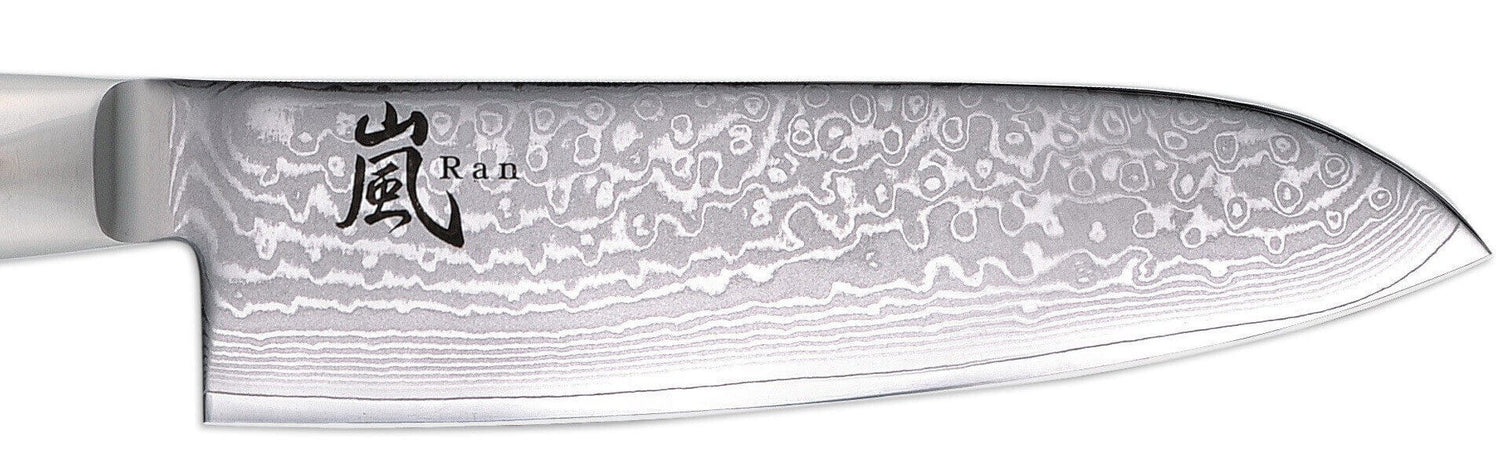 Couteau santoku japonais Yaxell RAN lame 16.5cm damas 69 couches