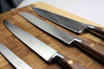 Bloc SABATIER Perigord en noyer laqué noir 5 couteaux forgés acier inox