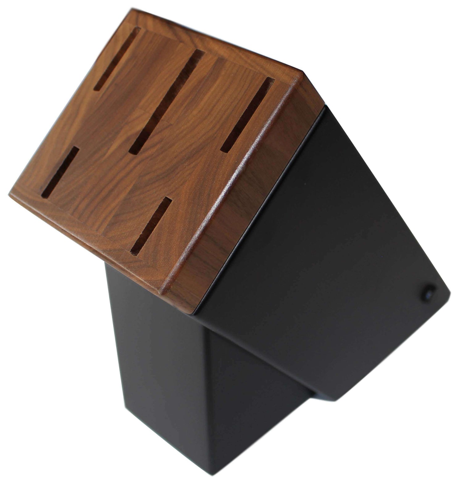 Bloc SABATIER Perigord en noyer laqué noir 5 couteaux forgés acier inox