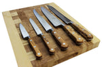 Bloc SABATIER Provençao en olivier laqué blanc 5 couteaux forgés acier inox