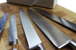 Bloc SABATIER Provençao en olivier laqué blanc 5 couteaux forgés acier inox