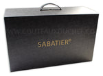 Bloc SABATIER Provençao en olivier laqué blanc 5 couteaux forgés acier inox