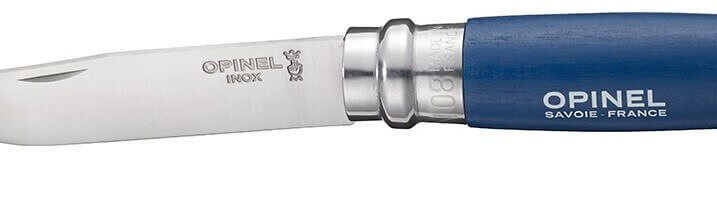 Couteau Opinel Tradition Baroudeur n°08 lame 8,5cm manche bleu