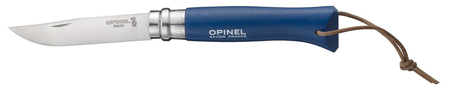 Couteau Opinel Tradition Baroudeur n°08 lame 8,5cm manche bleu