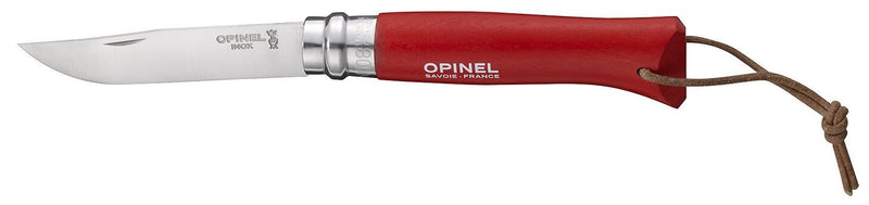 Couteau Opinel Baroudeur n°08 lame 8,5cm manche rouge