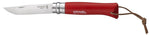 Couteau Opinel Baroudeur n°08 lame 8,5cm manche rouge