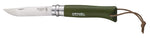 Couteau Opinel Baroudeur n°08 lame 8,5cm manche kaki