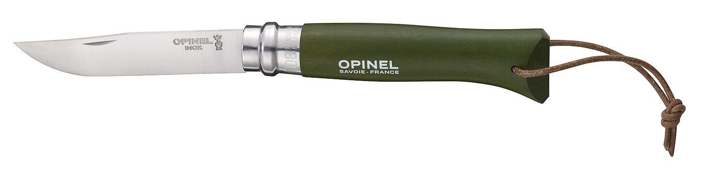 Couteau Opinel Baroudeur n°08 lame 8,5cm manche kaki