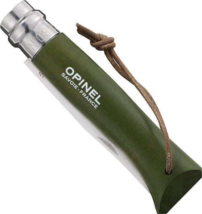 Couteau Opinel Baroudeur n°08 lame 8,5cm manche kaki
