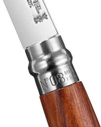 Couteau Opinel de luxe N°08 manche en padouk et lame inox