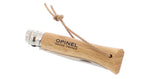 Couteau opinel Origines n°08 lame 8.5cm virole tournante naturel + cordon