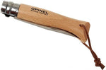 Couteau opinel Origines n°08 lame 8.5cm virole tournante naturel + cordon