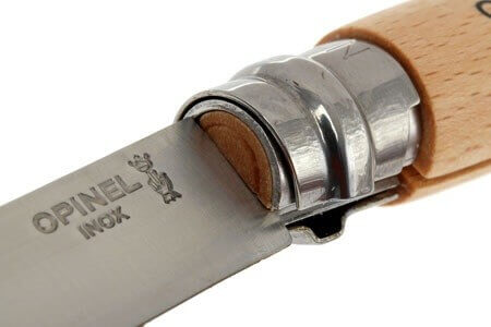 Couteau opinel Origines n°08 lame 8.5cm virole tournante naturel + cordon