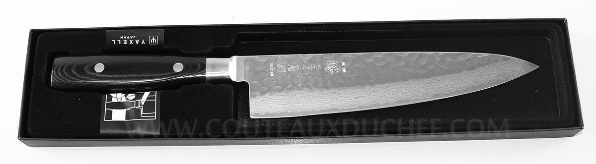 Couteau de chef japonais Yaxell ZEN lame 20cm damas 37 couches