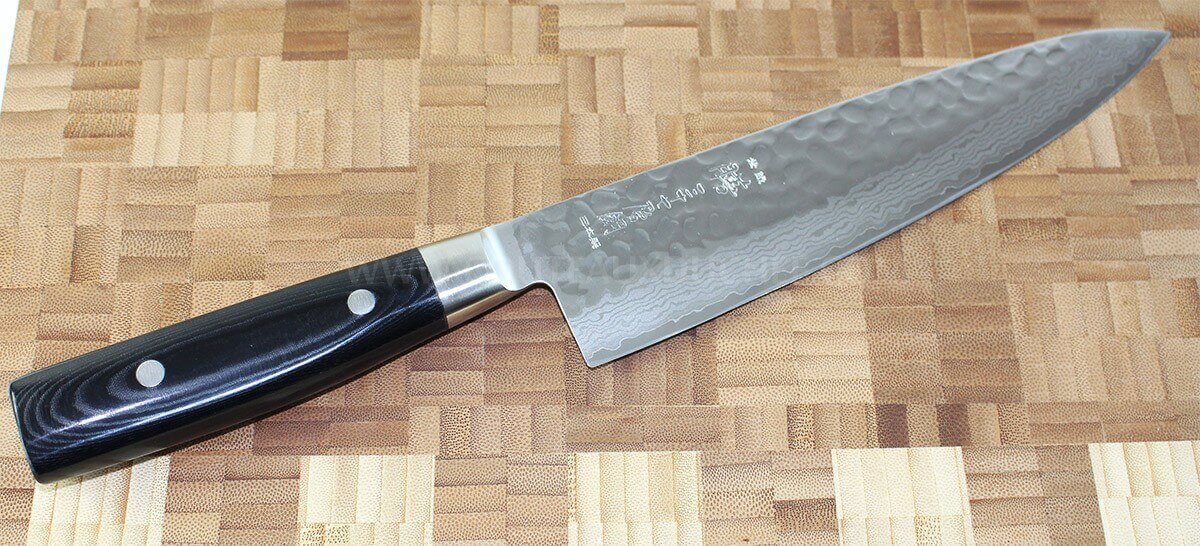 Couteau de chef japonais Yaxell ZEN lame 20cm damas 37 couches