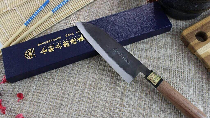 Présentation du couteau de chef japonais Moritaka Aogami Super Series carbone