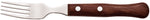 12 fourchettes à steak Arcos Dents 9 cm Manche en bois
