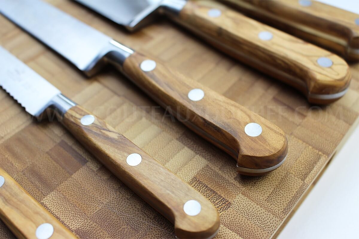 Couteau tranchelard SABATIER Provençao 100% forgé 20cm en olivier