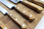 Couteau santoku SABATIER Provençao 100% forgé alvéolé 18cm manche olivier