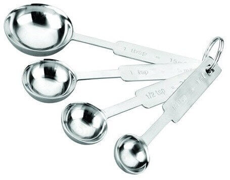 Set de 4 cuillères à mesure tout inox de 1.25 à 15ml