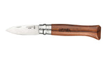 Couteau opinel à huitres n°09 lame 6.5cm virole tournante manche en padouk