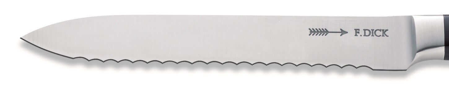 Couteau universel forgé DICK 1905 lame dentelée 13cm manche design