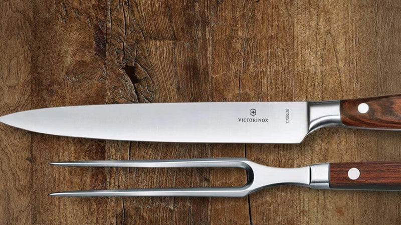 Présentation couteau de chef suisse Victorinox Maitre Rosewood