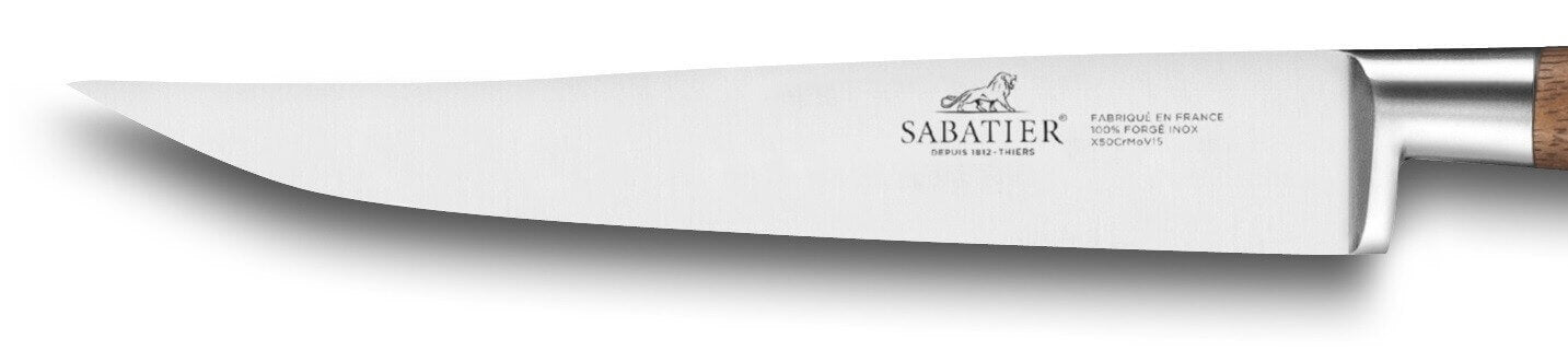Couteau à steak forgé Sabatier Perigord lame 13cm manche en noyer