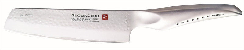 Couperet à légumes japonais Global Sai M06 lame martelée 15cm