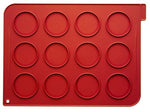 Plaque macarons en silicone 40x30cm 12 empreintes
