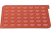 Plaque macarons en silicone 40x30cm 42 empreintes forme coeur