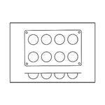 Moule professionnel en silicone Silikomart Silicon Flex 300x175mm 8 demi-sphères 5cm