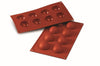 Moule professionnel en silicone Silikomart Silicon Flex 300x175mm 8 demi-sphères 5cm