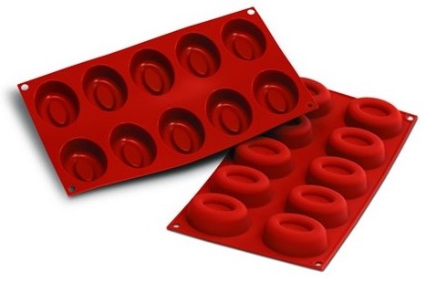 Moule en silicone professionnel Silikomart Silicon Flex 300x175mm 10 savarins ovales