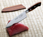 Couteau santoku DICK 1778 lame acier 3 couches 17cm manche bois de prunier