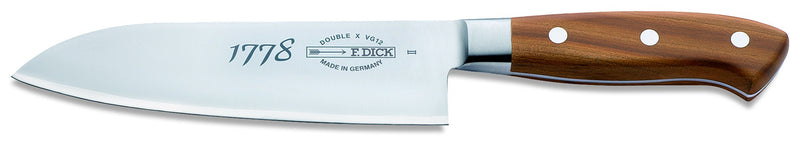 Couteau santoku DICK 1778 lame acier 3 couches 17cm manche bois de prunier