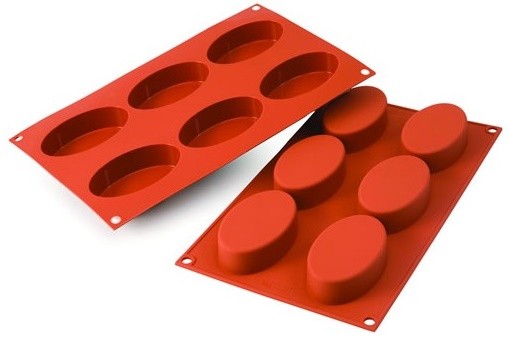 Moule en silicone professionnel Silikomart Silicon Flex 300x175mm 6 formes ovales
