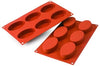 Moule en silicone professionnel Silikomart Silicon Flex 300x175mm 6 formes ovales