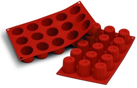 Moule en silicone professionnel Silikomart Silicon Flex 300x175mm 15 mini cannelés
