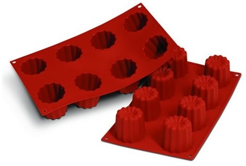 Moule en silicone professionnel Silikomart Silicon Flex 300x175mm 8 canelés