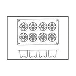 Moule en silicone professionnel Silikomart Silicon Flex 300x175mm 8 canelés